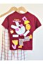 Unisex Rabbit Print T-Shirt and Woven Pants Set - 4