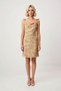 Women's Degaje Collar Thin Strap Floral Patterned Short Woven Dress with Tie Detail Summer Casual Comfortable - 4