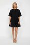 Women's Flounce Mock Neck Short Sleeve A-Line Mini Dress %100 Cotton Beach Summer Casual Comfortable Modern - 4