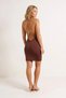 Women Sleeveless Degaje Collar Bodycon Mini Beach Dress Micro Knitted Elastic Casual Daily Modern Stylish - 5