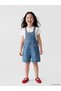 Lcw Kids Blue Embroidered Girls' Jean Salopet