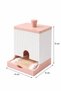 Cotton Swab Organizer Ear Swab Storage Box with Lid Organizer Bathroom Organizer Decorative Cotton Holder - 3