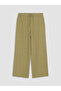 Khaki Women's Trousers with Elastic Waist - 5