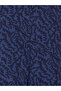 Navy Blue Patterned Women's Capri with Elastic Waist - 3