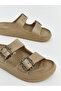 Beige Double-Strapped Women's Slippers from Güli̇sgi̇yi̇m - 3