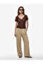 Slim Fit Semi-Sheer Short Sleeve V-Neck Lace T-Shirt
