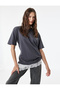 Cotton Stone Detailed Short Sleeve Crew Neck T-Shirt with Back Print - 2