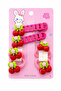 Girl's Hair Accessory Set with Cherry Figures, 8 Pieces |   Snap Buckle, Latch Buckle, and Rubber Buckle Set - 2