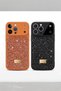 iPhone 14 Pro Compatible Black Luxury Stone Glitter Premium Phone Case with Camera Protection - 3