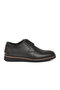Black Printed Lace-Up Men's Casual Shoes