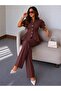Women's 4 Button Vest Pants Stylish Blazer Suit - 7