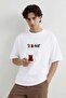 Men's Oversize T-Shirt Tea-Shirt Printed White – Crew Neck, Comfortable Fit, 100% Cotton - 3