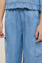 Washed Wide Leg Pants with Elastic Waist - 6