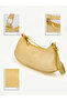 Wrinkled Textured Yellow Shk280 Faux Leather, Single Compartment with Zipper, Hand, Arm and Shoulder Bag - 5