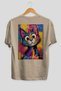41 Cats for the Sake of Cat Love Printed Beige Oversize T-Shirt 100% Cotton Unisex Cat Lover Premium Design