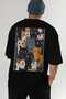 27 Cats for Cat Lovers Printed Black Oversize T-Shirt 100% Cotton Unisex Cat Lover Premium Design - 7