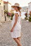 Ruffle Sleeve Detailed Buttoned Maternity Woven Dress - 4
