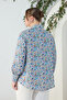 Blue Classic Collar Patterned Tunic - 6