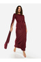 Tie-Waist Cape Sleeve Maxi Dress - 2
