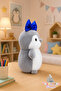 Gray Penguin Plush Toy with Blue Bow, Sleeping Companion, Soft Filled, Cute Penguin - 30 cm - 2