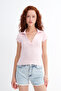 V-Neck Polo Collar Modal T-Shirt P19578 - 2
