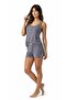 Mini Polka Dot Purple Strappy Women's Shorts Set - 3