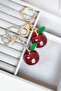 Luxury Design Silvery Apple Model Women's Bag Ornament Charm and Keychain - 4