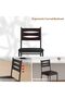 - Set of 2 Bar Stools with Backrest and Thick Cushion, Upholstered Dining Chairs with Padded Seat, Stools for Kitchen Island, Bar, Dining Room, Black - 7