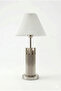 Ferona Modern Silver Decorative Lampshade Pleated Headboard Premium Table Lamp