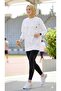 Bead Embellished Comfortable Sports Sweattshirt Tunic