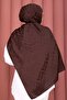 Zigzag pattern jacquard shawl series - coffee - 3