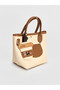 Ecru figure accessory straw-look women's shoulder bag from gulis clothing - 2