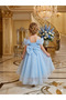 Special Occasion Girl's Dress with Bow Detail on the Back - 3