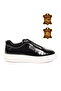 Black Wrinkled Genuine Leather Memory Sole Men's Casual Shoes E3789 m