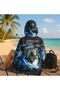 Instant Diver Just Add Water Digital Printed Cotton Poncho - 2