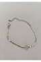 Minimal Clover Model Waterway Zircon Stone Silver Color Bracelet - 3