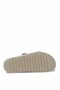 Women's Lilac Double Buckle Cork Sole Slippers - 6