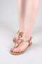 Elmi̇n Floral Buckle Toe Sandals Rose