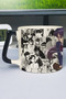 كوب سيراميك فاخر مطبوع عليه رسومات أنمي من Komi Can't Communicate (قطعة واحدة) بمقبض أسود مخصص بمقبض مموج V2D