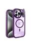 iPhone 15 Pro Max Compatible Case Telescope Lens Magsafe Silicone Cover - Deep Purple - 2
