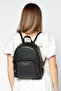Women Brand Logo Backpack 30 H x 25 L x 12 W cm, Black - 4