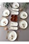 Nevruz Model Embossed 6-Person 14-Piece Modern Breakfast Set (with Sauce Bowl) - 2