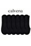 Women's 6 Pairs of Black, Thin Tulle Suba Socks