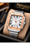 Men's Wristwatch Silver-Rose Color Steel Band Stylish Design Gift Boxed - 2