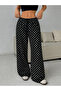 Women's Polka Dot Patterned Wide Leg Pants Comfortable Fit Palazzo Trousers Summer Stylish Model - 6