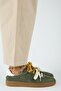Barbella 2 Women's Genuine Leather Three Separate Alternative Laces Khaki-Ecru Sneakers - 3