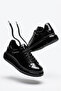 Zrc295 High Quality Air Thick Sole Men's Sneaker Black Patent Leather - 3