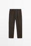 Elastik belli %100 keten pantolon - 5