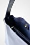 Nomu Buckle Detailed Shopper Bag - Navy Blue - 3