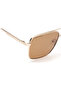 Polarized Sunglasses Gold Frame Brown Mirror Lens 56mm - M8037BR2PV - 5